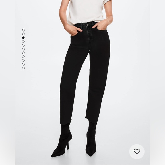 Mango high waist cropped straight jeans - Picture 1 of 8